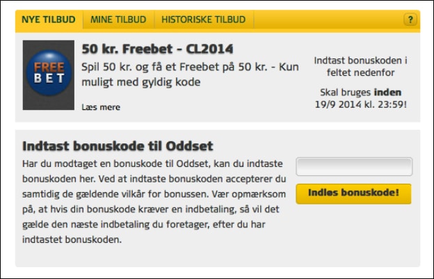 Få 50 kr. freebet til Champions League hos Oddset 