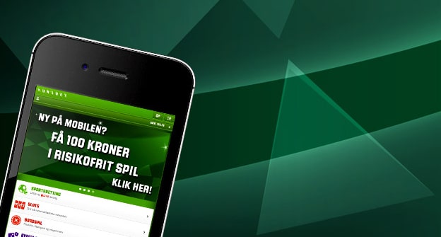 Få et risikofrit spil på mobilen af Unibet - 100 kr. ekstra action.