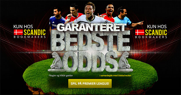 Scandic Bookmakers garanterer nu for markedets bedste Premier League odds