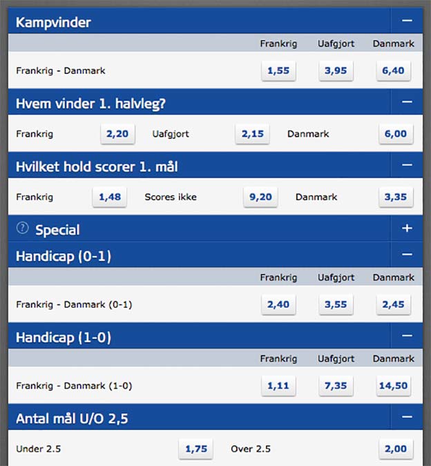 Optakt og spilforslag til Frankrig-Danmark
