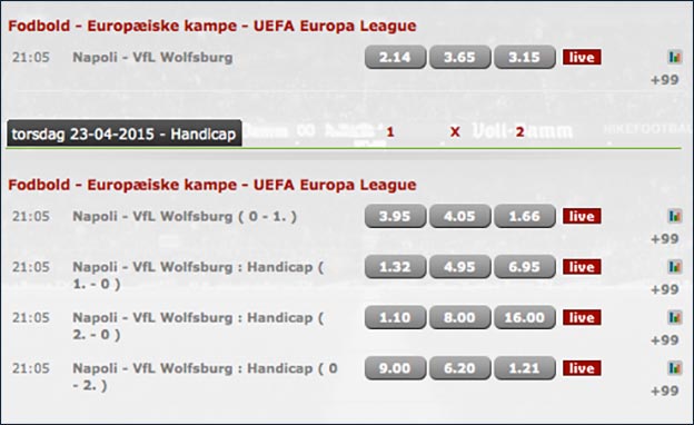 Napoli-Wolfsburg - Europa League