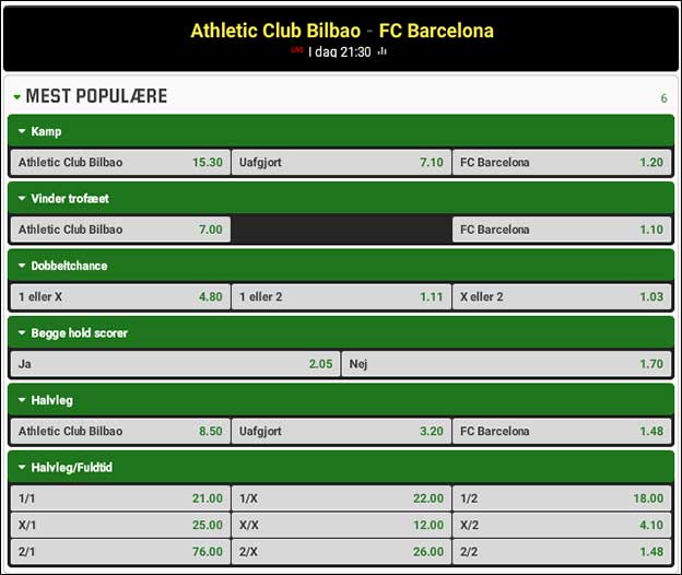 Copa del Rey-finalen står i år mellem Athletic Bilbao og de spanske mestre Barcelona