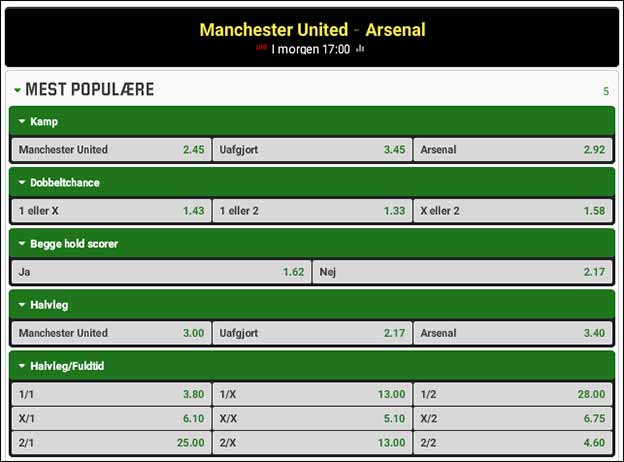 Manchester United-Arsenal - spiltips fra Brian Laudrup