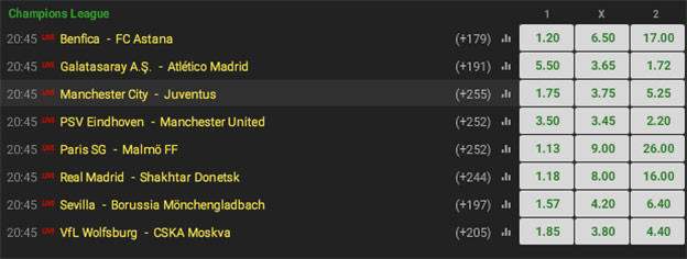 Få odds 10 på Wolfsburg, City og Manchester United