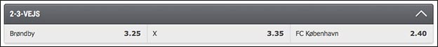 Få 98% tilbagebetalingsprocent på slaget om København; Brøndby-FCK