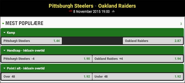 Pittsburgh Steelers - Oakland Raiders - NFL-tip fra Jesper Elming