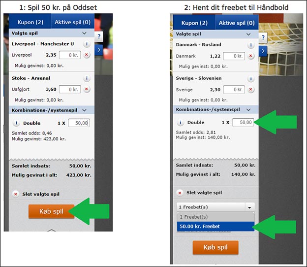 Få et 50 kr. freebet af Danske Spil til håndbold-EM