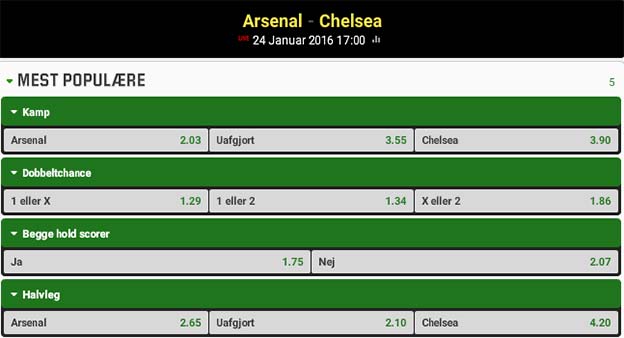 Optakt og spilforslag til Arsenal-Chelsea