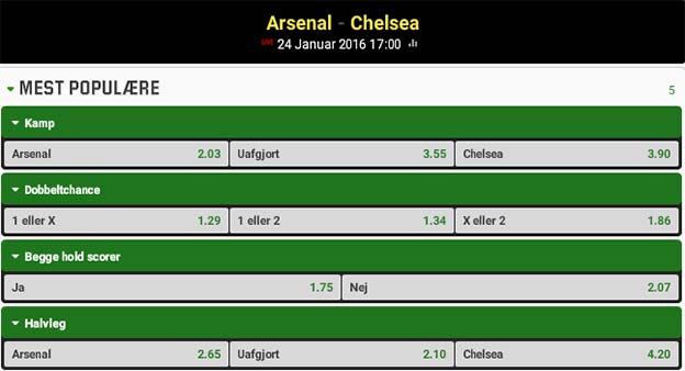 Optakt og spilforslag til Arsenal-Chelsea