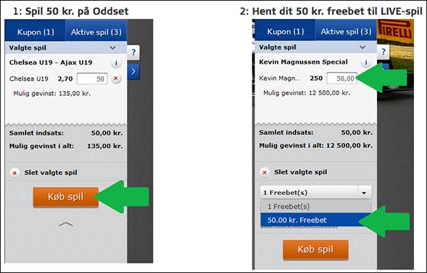 Få et 50 kr. Formel 1-freebet af Danske Spil