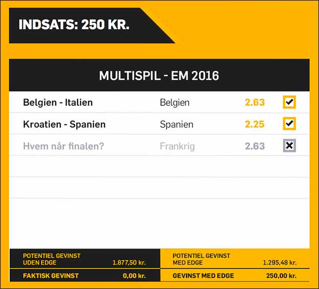 Eksempel på det nyskabende ACCA Edge fra Betfair