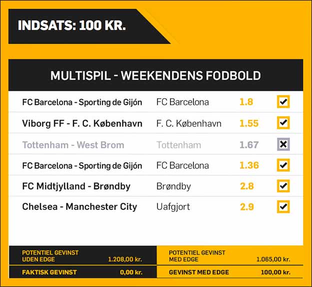 Eksempel på ACCA Edge fra Betfair