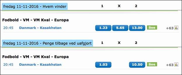 Hent et risikofrit 100 kr. livespil på landskampen Danmark-Kasakhstan hos NordicBet