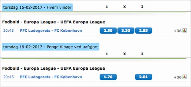 NordicBet udbetaler på FC København allerede midt i december