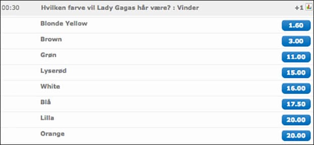 Hvilken hårfarve vil Lady Gaga have til Super Bowl? Spil på det hos NordicBet