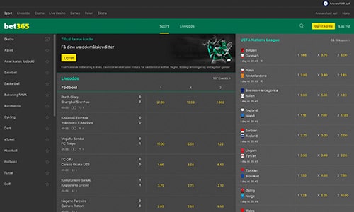 Bet365 har en velfungerende hjemmeside