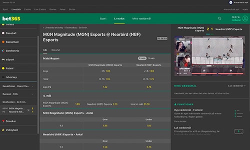 Bet365 byder på masser af livebetting