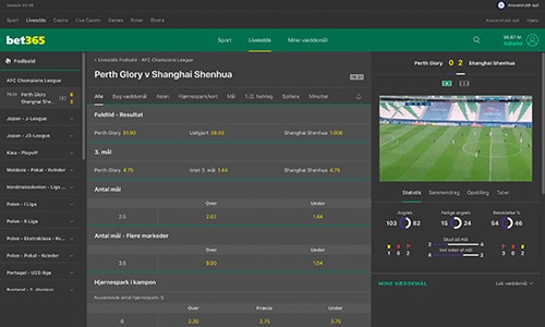 Er du til live betting er Bet365 den helt rigtige spiludbyder