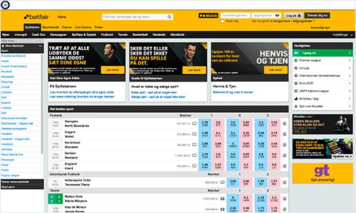 Betfair Spillebørs har en superflot hjemmeside