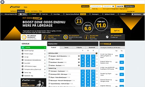 Betfair Sportsbook udmærker sig med en flot hjemmeside