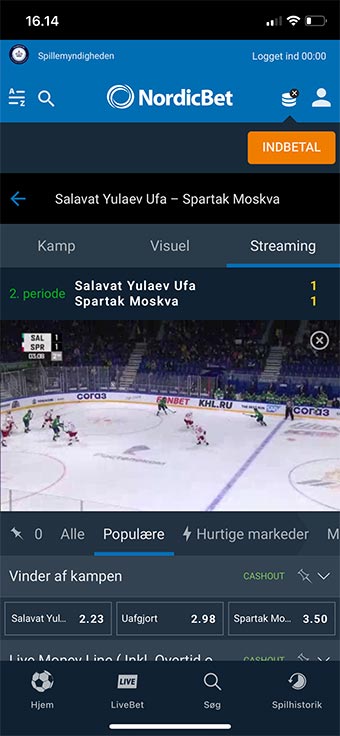 Live stream masser af sport hos den populære spiludbyder