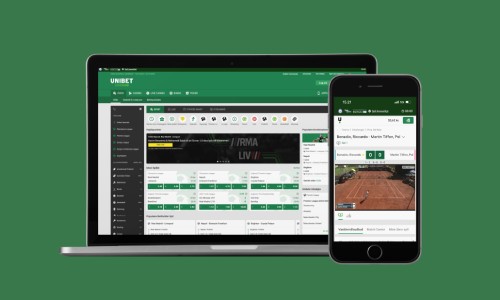 Unibet kan naturligvis tilgås både via computer og mobil